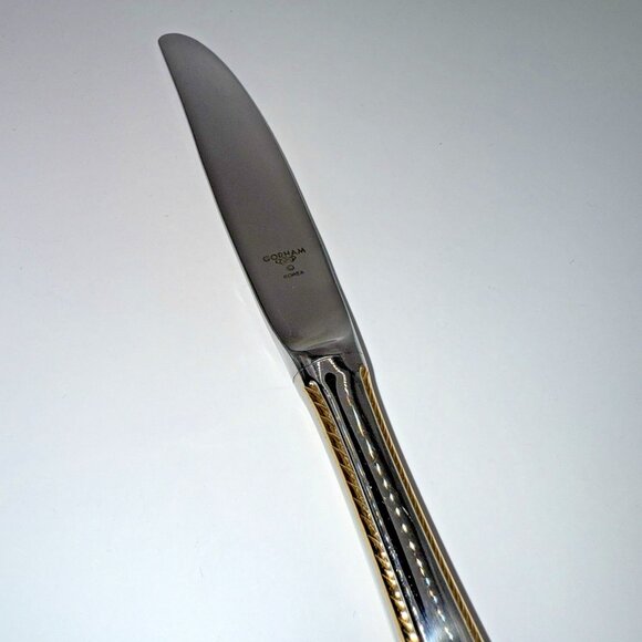 Gorham Golden Ribbon Modern Hollow Stainless Knife Glossy 9*1/8" NOS Discontinue - Picture 11 of 12